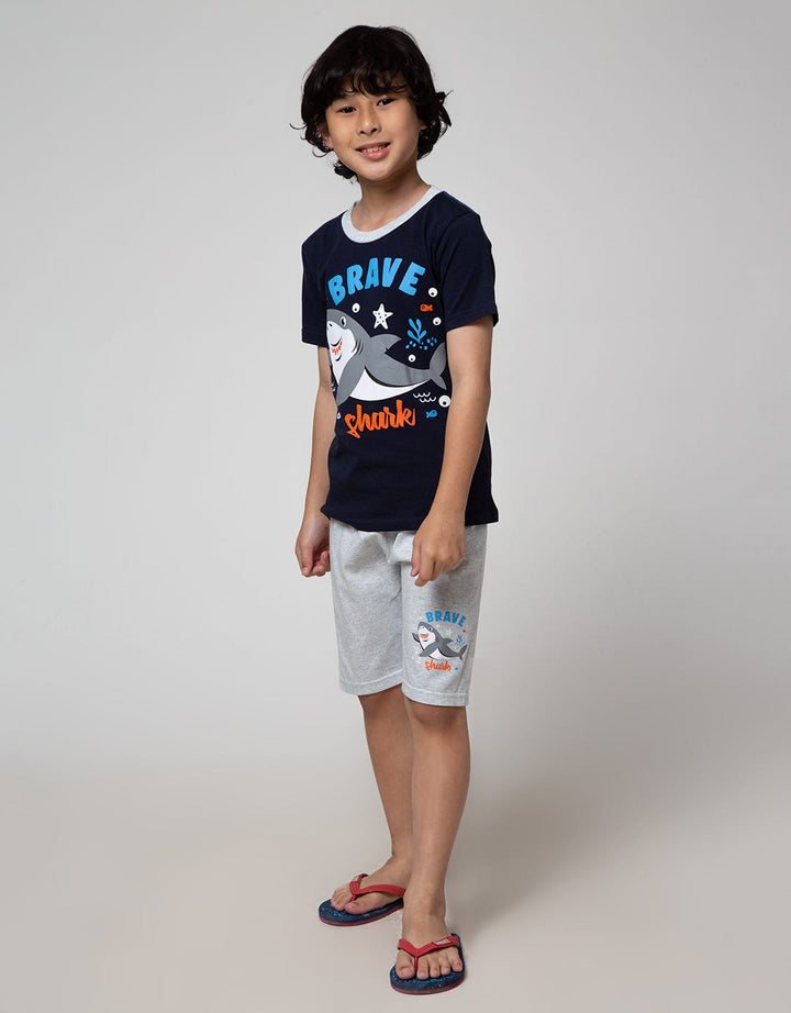 Little M Top-Bottom Set Cut N Sewn Animal T-Shirt
