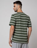 Details Neck Stripes Men's T-shirt