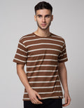 Details Neck Stripes Men's T-shirt