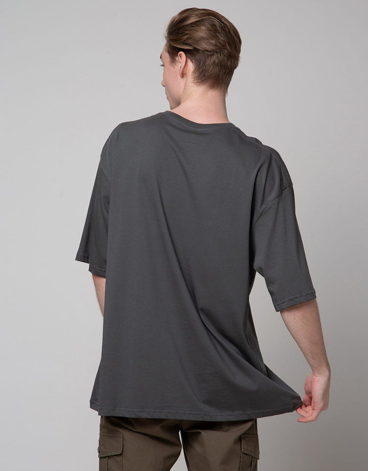 Nevada Short Sleeve Oversized Hologram Print T-Shirt