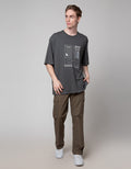 Nevada Short Sleeve Oversized Hologram Print T-Shirt