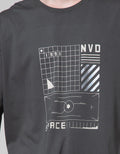 Nevada Short Sleeve Oversized Hologram Print T-Shirt