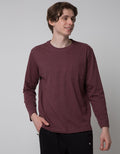 Nevada Long Sleeve T-Shirt Print Slub Tritone Pocket