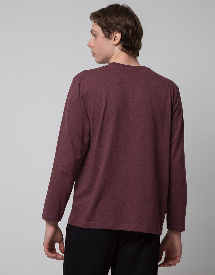 Nevada Long Sleeve T-Shirt Print Slub Tritone Pocket