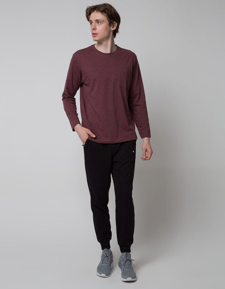 Nevada Long Sleeve T-Shirt Print Slub Tritone Pocket