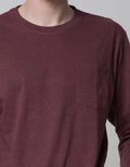 Nevada Long Sleeve T-Shirt Print Slub Tritone Pocket