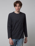 Nevada Long Sleeve T-Shirt Print Slub Tritone Pocket