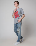 Marvel Print Wording Casual Men's T-Shirt