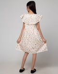 Sweet Miss Midi Dress Full Print Bunga Dada Geber Pom