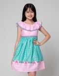 Sweet Miss Short Sleeve Midi Dress Flowers