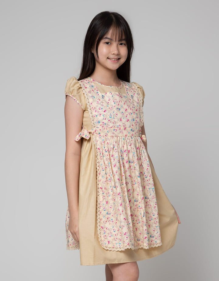 Sweet Miss Short Sleeve Midi Dress Layer Flowers