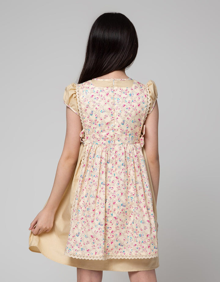 Sweet Miss Short Sleeve Midi Dress Layer Flowers