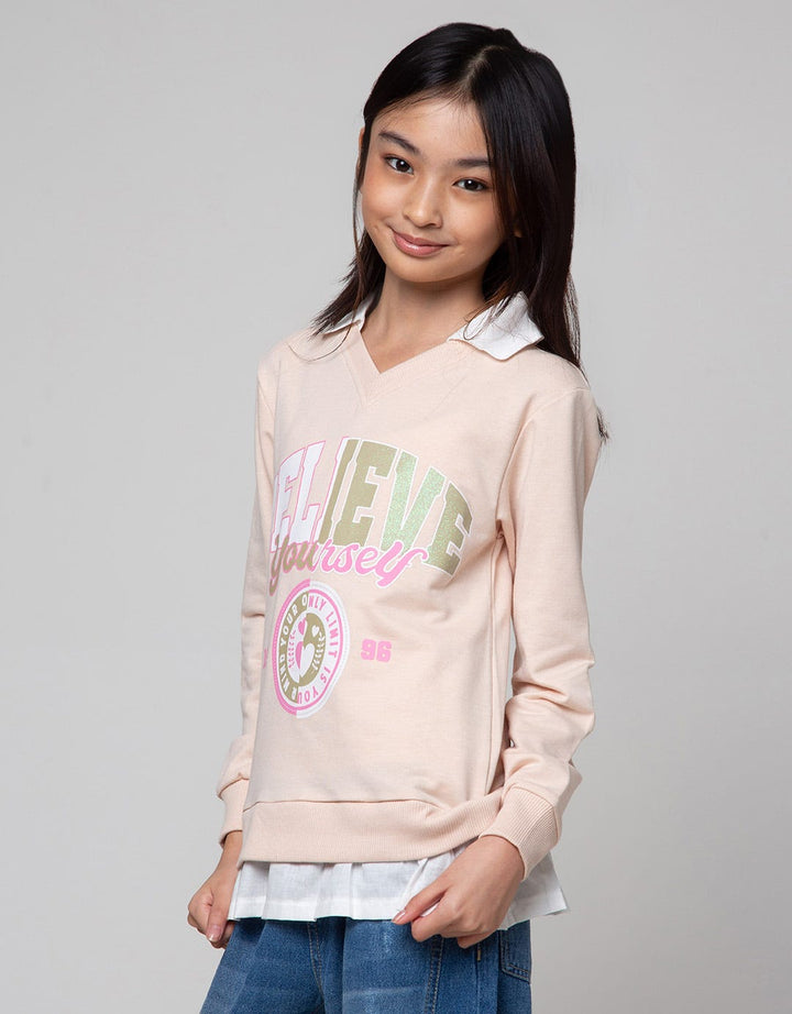 Nevada Collar Hem Sweater for Girls