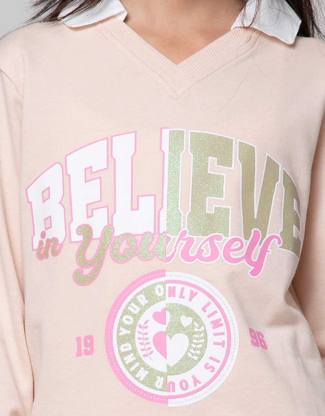 Nevada Collar Hem Sweater for Girls