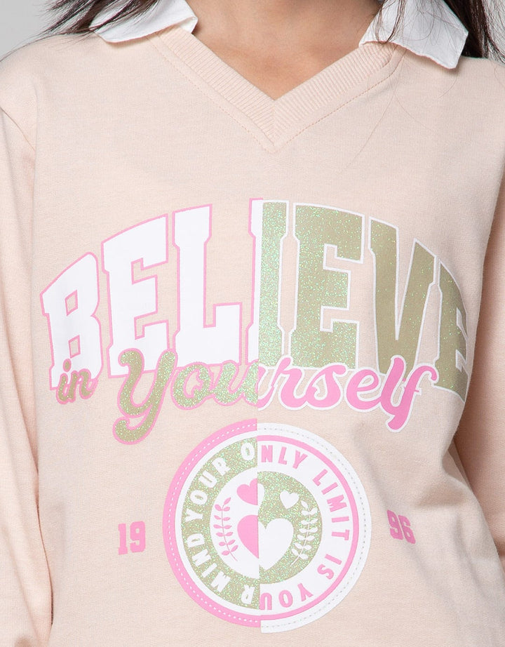 Nevada Collar Hem Sweater for Girls