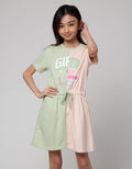 Nevada Short Sleeve Midi Dress Half N Half Believe
