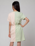 Nevada Short Sleeve Midi Dress Half N Half Believe