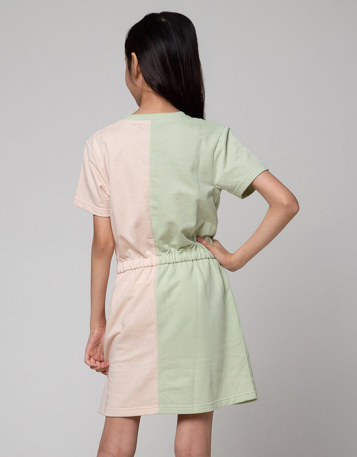 Nevada Short Sleeve Midi Dress Half N Half Believe