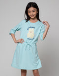 Nevada Short Sleeve Midi Dress Patch Applique Rabbit