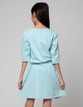 Nevada Short Sleeve Midi Dress Patch Applique Rabbit