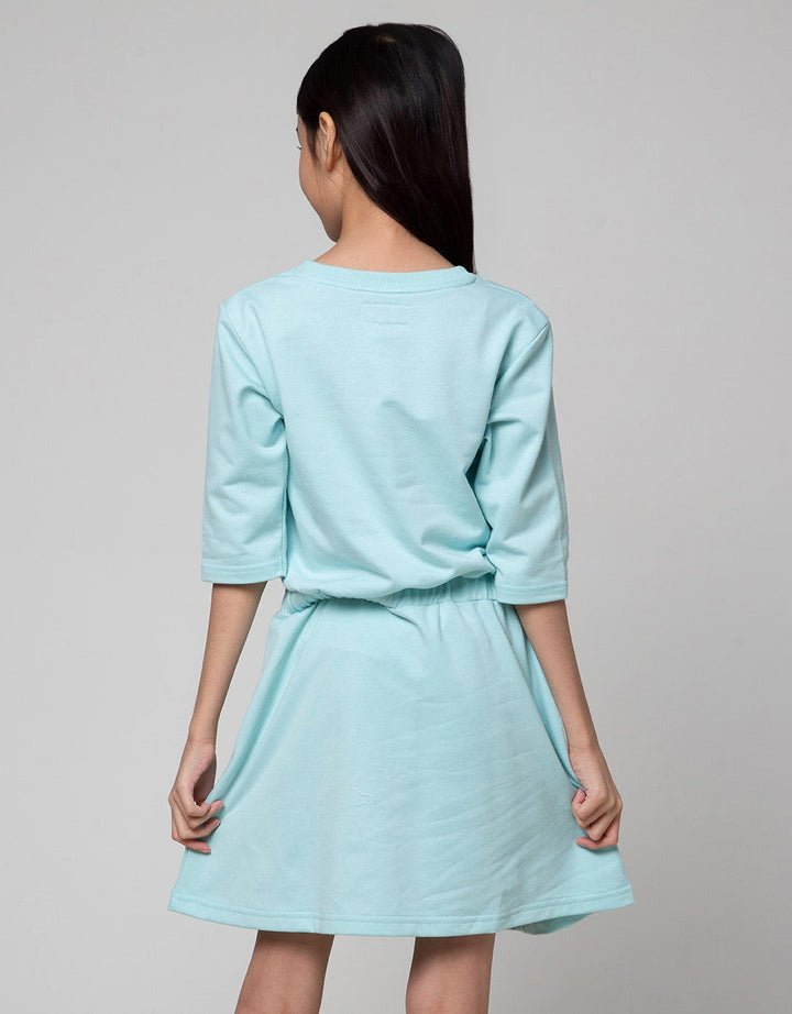 Nevada Short Sleeve Midi Dress Patch Applique Rabbit