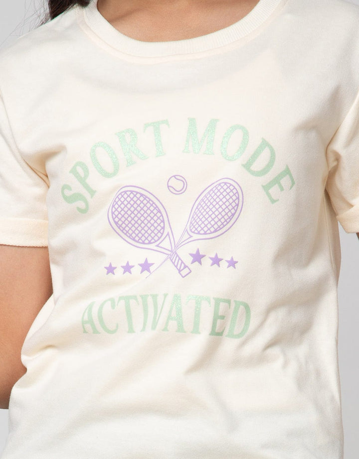 Nevada Short Sleeve T-Shirt Rubber Bottom Print Tennis