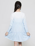 Nevada Long Sleeve Midi Dress Daily Dip Dye Gradation