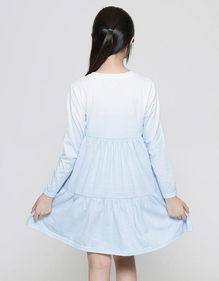 Nevada Long Sleeve Midi Dress Daily Dip Dye Gradasi