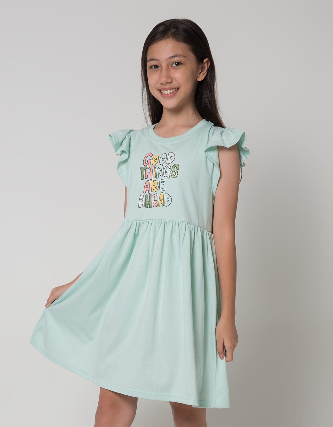 Nevada Short Sleeve Midi Dress Daily Lengan Pendek Geber
