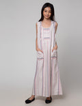 Nevada Maxi Dress Woven With Hoodie Stripe