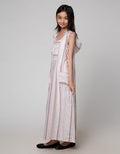 Nevada Maxi Dress Woven With Hoodie Stripe