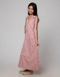 Nevada Flower Woven Maxi Dress Anak Perempuan