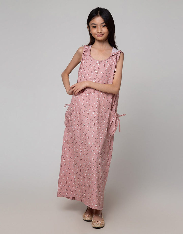 Nevada Flower Woven Maxi Dress for Girls