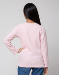 Nevada Long Sleeve T-Shirt Bahan Tekstur Pink