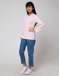Nevada Long Sleeve T-Shirt Bahan Tekstur Pink