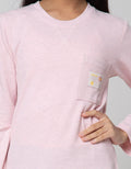 Nevada Long Sleeve T-Shirt Bahan Tekstur Pink