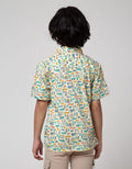 Little M Short Sleeve Shirt Collar Car