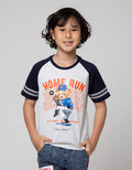 Little M Short Sleeve T-Shirt Print Raglan Bear Homerun Dropping