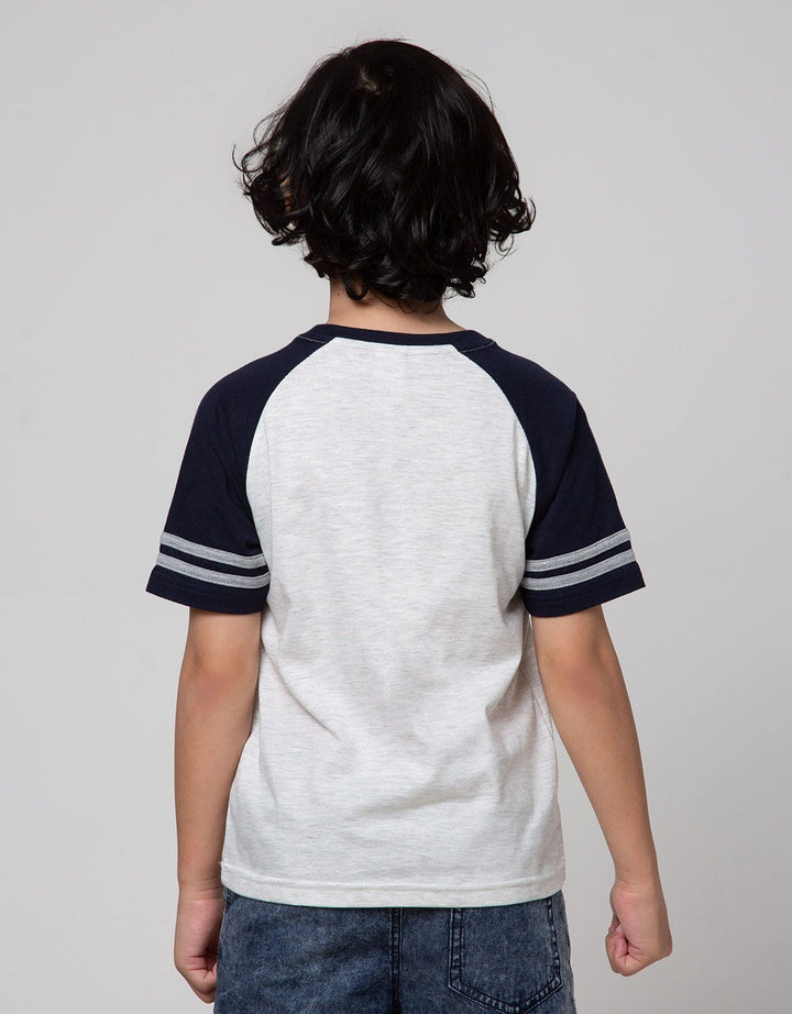 Little M Short Sleeve T-Shirt Print Raglan Bear Homerun Dropping
