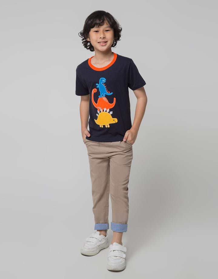 Little M Short Sleeve T-Shirt 3 Dino Aplikasi