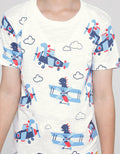 Little M Dino Plane Kaos Anak Laki-laki