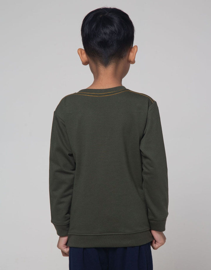 Little M Dino Foil Sweater Anak Laki-laki