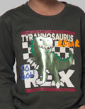 Little M Dino Foil Sweater Anak Laki-laki