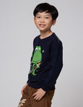 Little M Sweatshirt Dino Aplikasi Flip