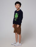 Little M Sweatshirt Dino Aplikasi Flip