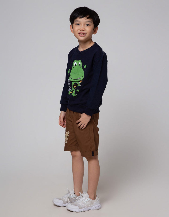 Little M Sweatshirt Dino Aplikasi Flip