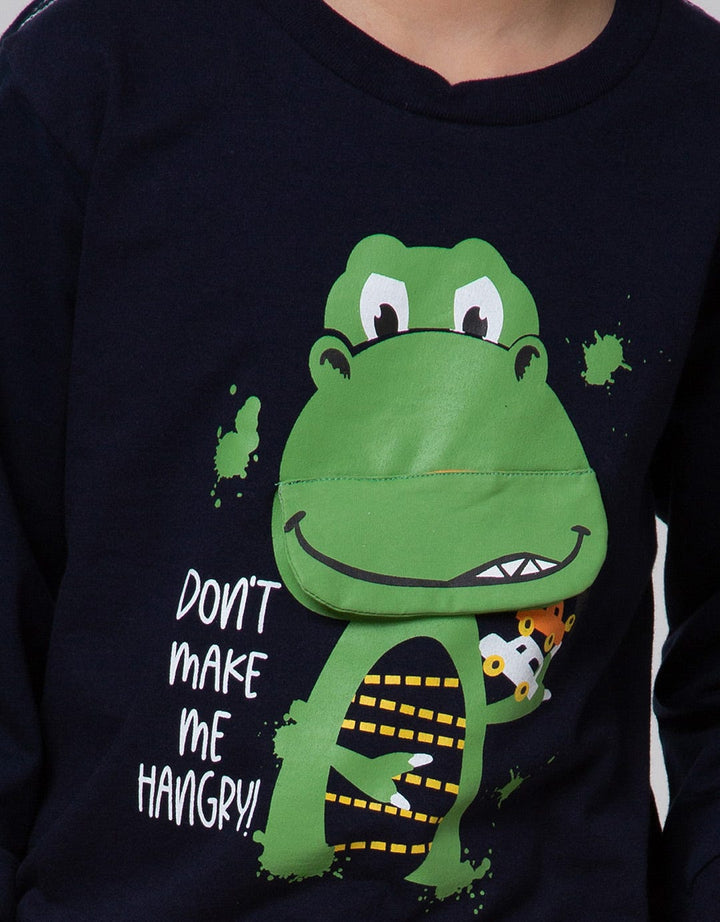 Little M Sweatshirt Dino Aplikasi Flip