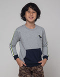 Little M Sweater Dino Bordir Sweater Anak Laki-laki