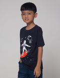 Little M Astronot Print Kaos Anak Laki-laki