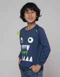 Little M Monster Print Sweater Anak Laki-laki